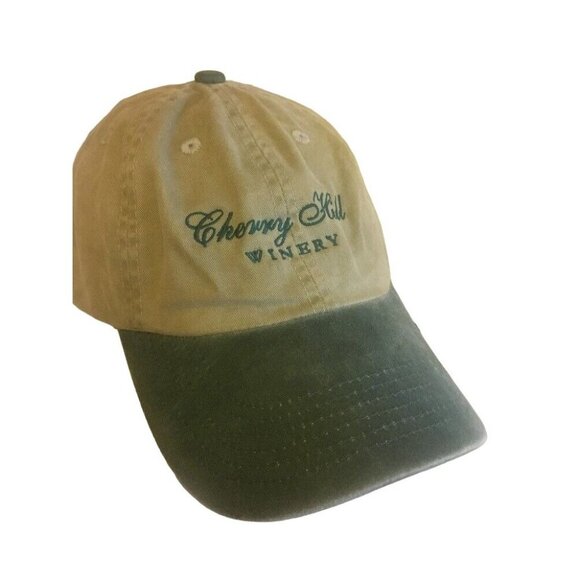 Cherry Hill Winery Port Authority Tan & Green Adjustable Cotton Baseball Cap - Picture 1 of 6